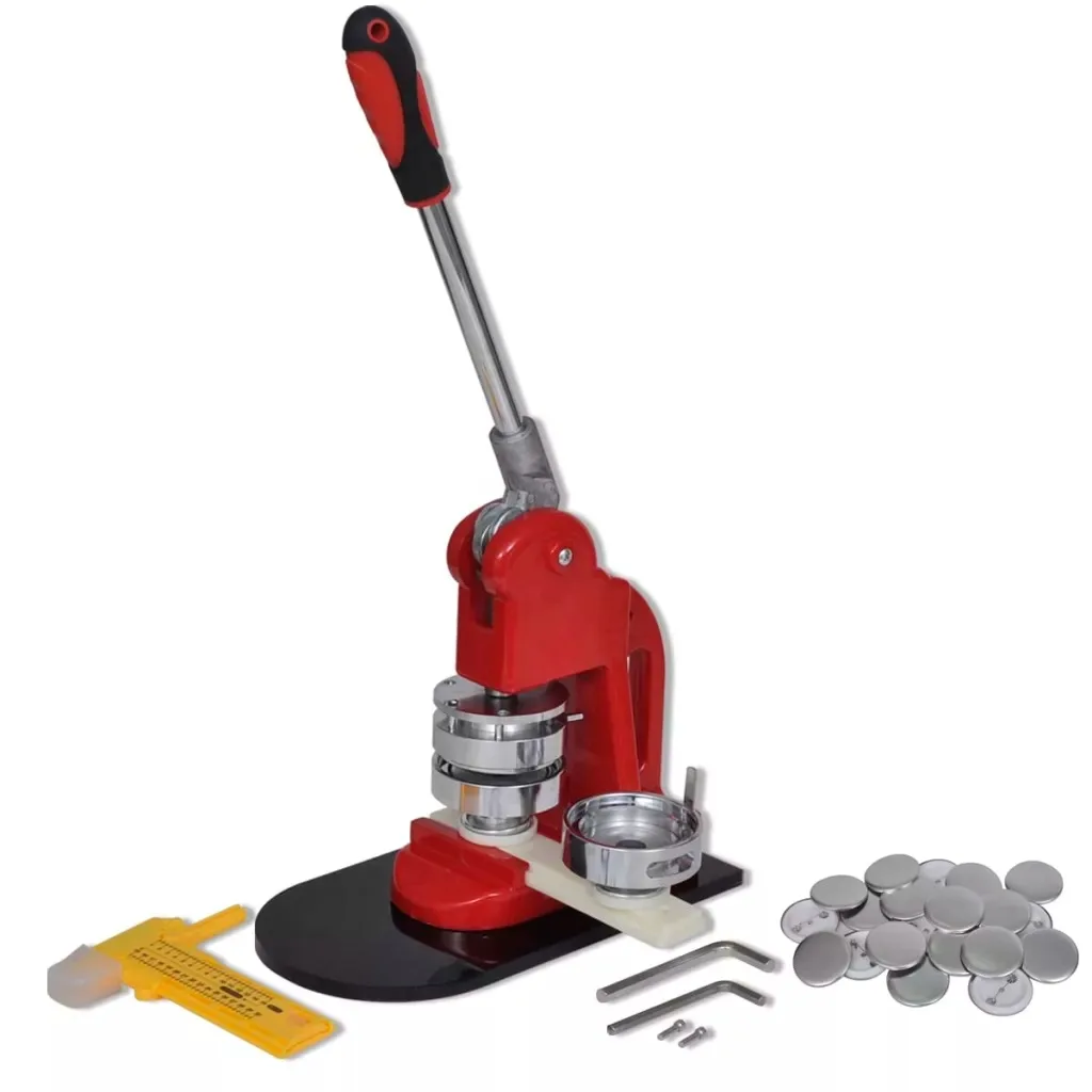 VidaXL Badge Maker Punch Press Machine Button Maker 58mm With Circle Cutter & Amp 500 Button Parts V3
VidaXL Badge Maker Punch Press Machine Button Maker 58mm With Circle Cutter & Amp 500 Button Parts V3