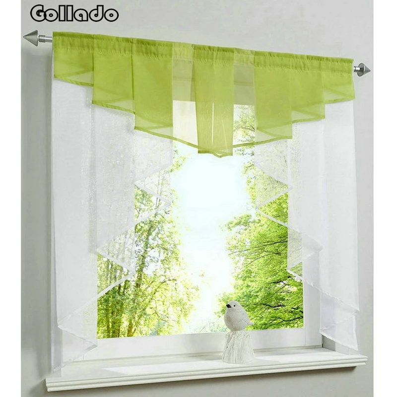 Fashion Pleated Design Stitching Colors Tulle Balcony Kitchen Window Curtain One Set
Fashion Pleated Design Stitching Colors Tulle Balcony Kitchen Window Curtain One Set