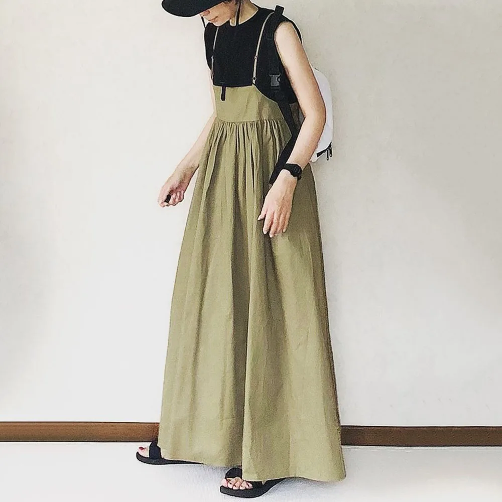 Korean Janpen Women A Line Dress Summer 2020 Casual Lady Pleated Long Maxi Dresses Robe New Loose Pullover Dress Vestidos
Korean Janpen Women A Line Dress Summer 2020 Casual Lady Pleated Long Maxi Dresses Robe New Loose Pullover Dress Vestidos