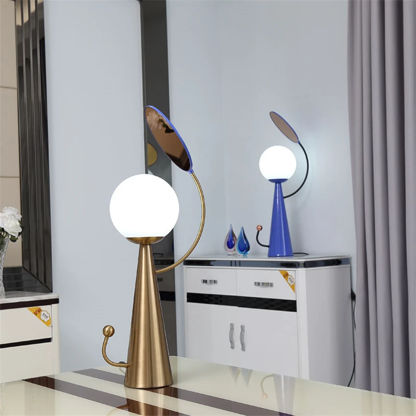 

Nordic Living Room Table Lamps Art Deco Lighting Study Bedroom Bedside Lamp Children's Room Simple Luxury LED Glass Table Lights