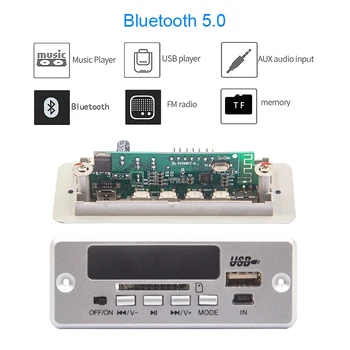 Bluetooth5.0 MP3 Decoding Board Module Wireless Car USB MP3 Player TF Card Slot / USB / FM / Remote Decoding Board Module
Bluetooth5.0 MP3 Decoding Board Module Wireless Car USB MP3 Player TF Card Slot / USB / FM / Remote Decoding Board Module