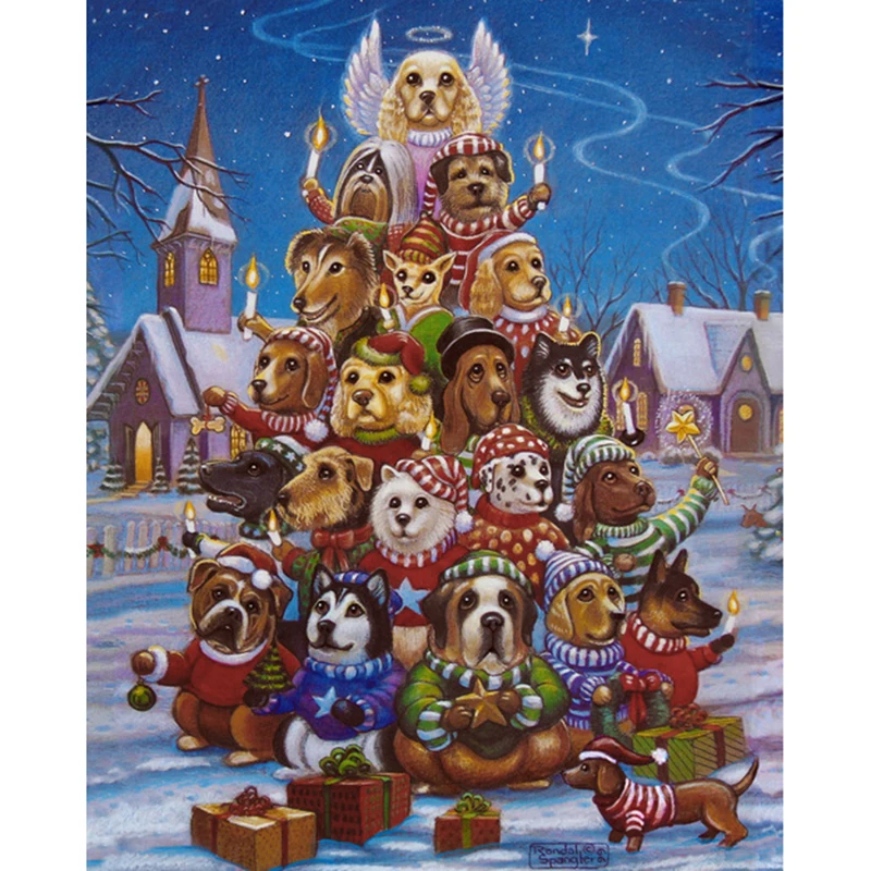 DIY Diamond Painting Cross Stitch 5D Animal Needlework Mosaic Dog Christmas Tree Full Square Drill Diamond Embroidery
DIY Diamond Painting Cross Stitch 5D Animal Needlework Mosaic Dog Christmas Tree Full Square Drill Diamond Embroidery