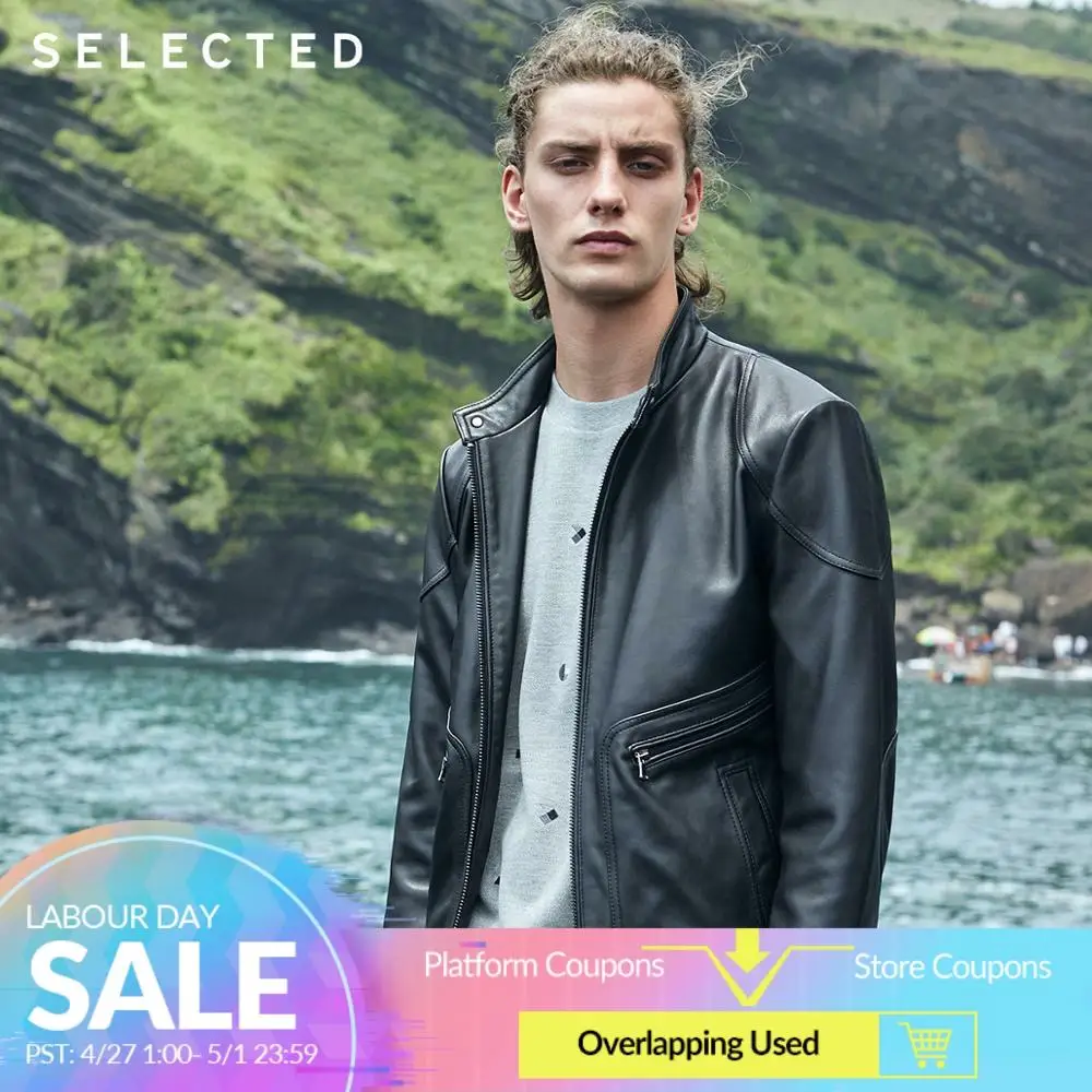 SELECTED Men A/W Sheepskin Stand-up Collar Genuine Leather Coats Zip-through Clothes Leather Jacket S | 419410501
SELECTED Men A/W Sheepskin Stand-up Collar Genuine Leather Coats Zip-through Clothes Leather Jacket S | 419410501