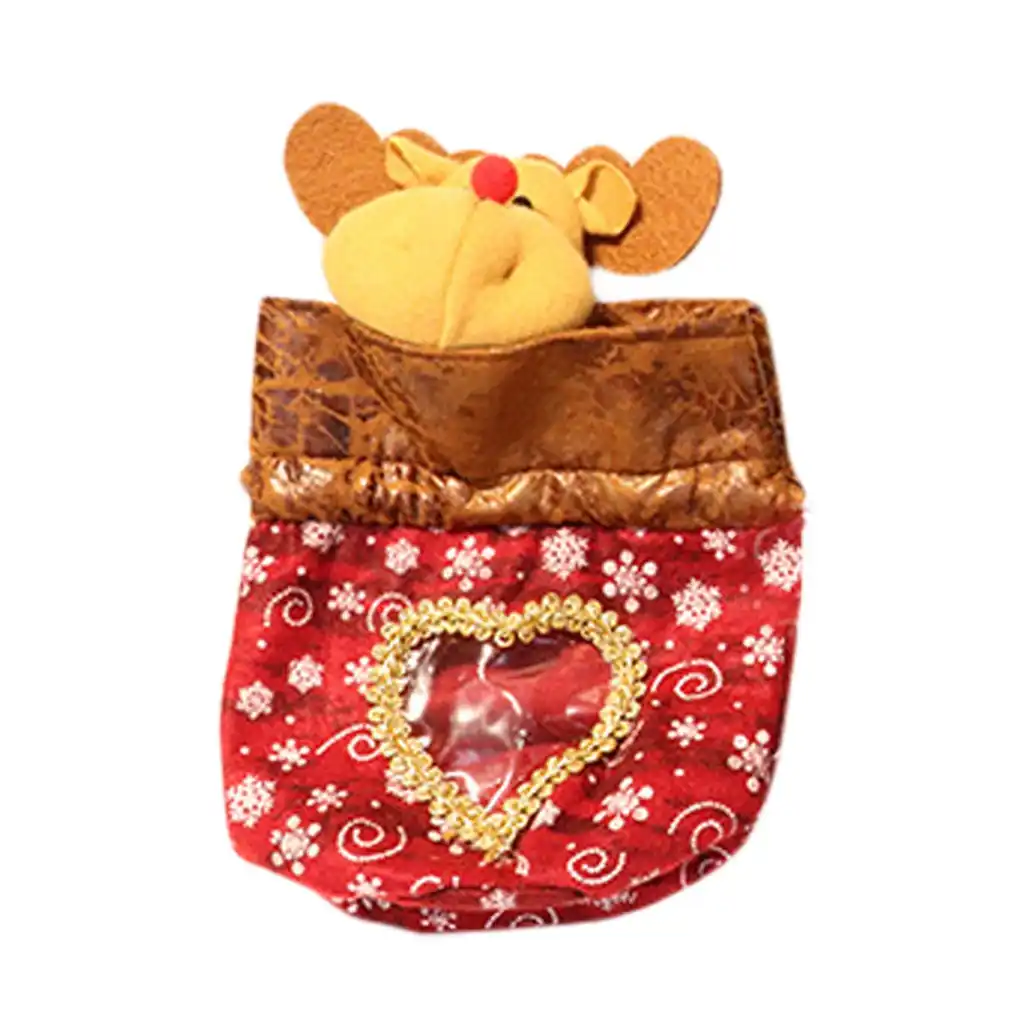 merry christmas gift bags apple pouch xmas tree packing bags