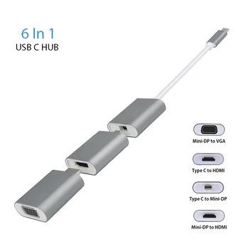 JCKEL USB C HUB HD 4K 60Hz TYPE C TO DP TO HDMI TO VGA HUB Three Stage Split Type C HUB For TV Laptop PS4 Projector Smart Phone 
JCKEL USB C HUB HD 4K 60Hz TYPE C TO DP TO HDMI TO VGA HUB Three Stage Split Type C HUB For TV Laptop PS4 Projector Smart Phone