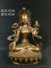 Home Decor 12" Tibet Buddhism Temple Old Bronze Gilt White Tara Guanyin Bodhisattva Statue Amitabha statue Enshrine the Buddha 
Home Decor 12" Tibet Buddhism Temple Old Bronze Gilt White Tara Guanyin Bodhisattva Statue Amitabha statue Enshrine the Buddha