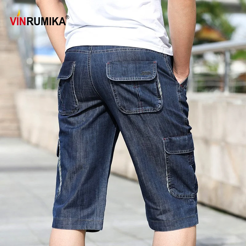 2022 Summer Men's Multi-pocket Cowboy Cargo Shorts Man Fashion Casual Brand High Quality Cotton Denim Blue Loose Overalls Jeans
2022 Summer Men's Multi-pocket Cowboy Cargo Shorts Man Fashion Casual Brand High Quality Cotton Denim Blue Loose Overalls Jeans