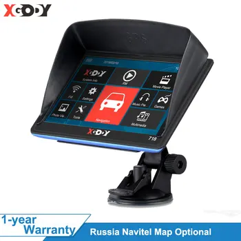 

XGODY 7 Inch Car GPS Navigator 128MB 8GB FM Bluetooth Touch Screen GPS Navigation Reverse Camera Sat Nav Navitel Free Europe Map