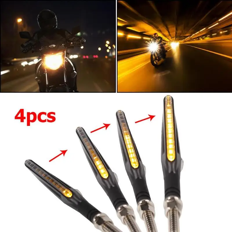 Motorcycle Flowing LED Turn Signal Lamps Indicator Amber Light Universal 2pcs/4pcs DC12V Intermitentes Moto
Motorcycle Flowing LED Turn Signal Lamps Indicator Amber Light Universal 2pcs/4pcs DC12V Intermitentes Moto