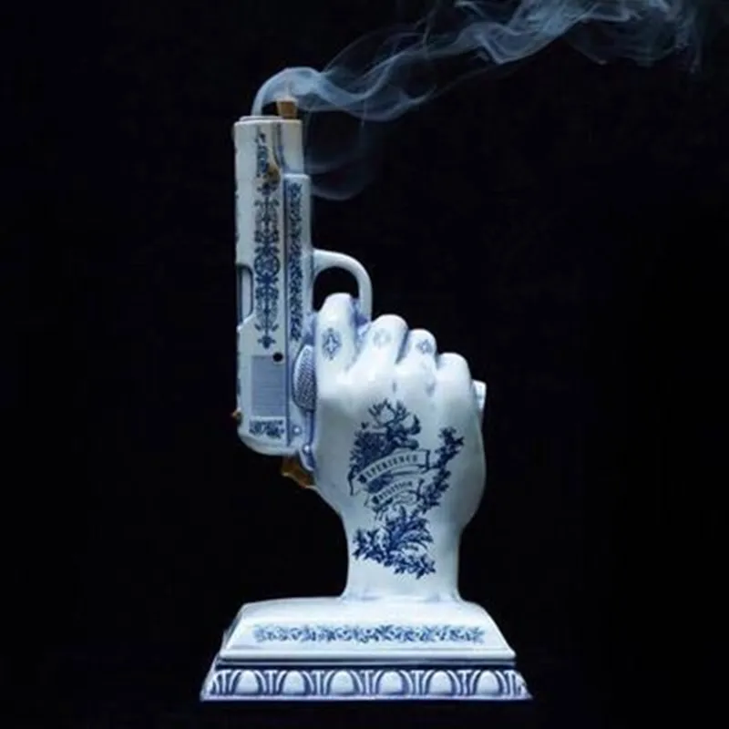 29CM Creative Simulation Handgun Ceramics Aromatherapy Incense Burner Statue Action Figure Collection Model Toy X2361
29CM Creative Simulation Handgun Ceramics Aromatherapy Incense Burner Statue Action Figure Collection Model Toy X2361