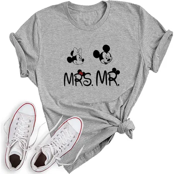 Cute 2 Mouse MRS MR Print T-Shirt Women 2020 New Summer Kawaii Aesthetic Casual Unisex Funny T Shirt Harajuku Gray O Neck Tshirt 
Cute 2 Mouse MRS MR Print T-Shirt Women 2020 New Summer Kawaii Aesthetic Casual Unisex Funny T Shirt Harajuku Gray O Neck Tshirt