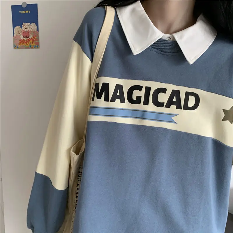 Cute Hoodies Women's Design Sense Loose Thin Polo Collar Top Fashion Korean Harajuku Version Students Letter Long Sleeve
Cute Hoodies Women's Design Sense Loose Thin Polo Collar Top Fashion Korean Harajuku Version Students Letter Long Sleeve