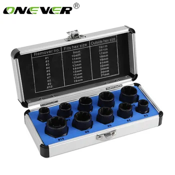 10 Pcs Hexagon Bolts Damaged Screws Nut Extractor Removal Tools Hand Tools Set Multiple Sizes High Strength Durable
10 Pcs Hexagon Bolts Damaged Screws Nut Extractor Removal Tools Hand Tools Set Multiple Sizes High Strength Durable