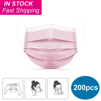 In Stock 200Pcs Mask for face Non-woven 3 Layer Disposable Face Mask Dustproof Filter Masks Breathable Adult Mouth Caps Masque
In Stock 200Pcs Mask for face Non-woven 3 Layer Disposable Face Mask Dustproof Filter Masks Breathable Adult Mouth Caps Masque