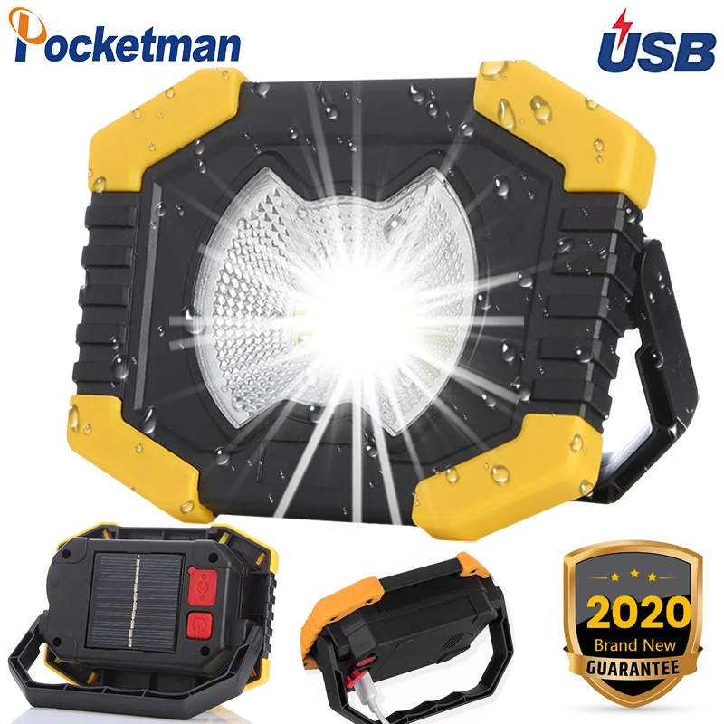 100W Led Work Light 180 Degrees Adjustable Lanterns Built-in Battery Spotlight Rechargeable Solar energy Lamp Outdoor Camping
100W Led Work Light 180 Degrees Adjustable Lanterns Built-in Battery Spotlight Rechargeable Solar energy Lamp Outdoor Camping