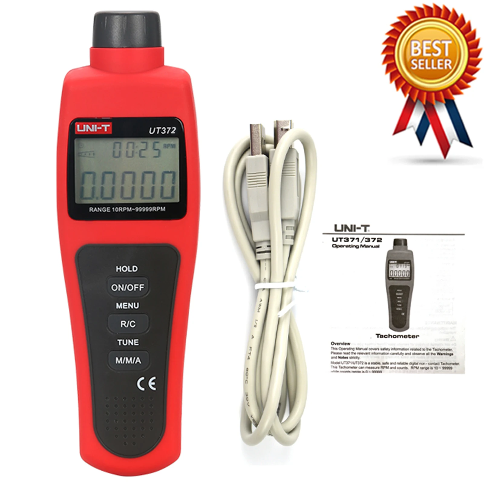 UNI-T UT372 Non-Contact Tachometers Target RPM Range 10~99999 MAX/MIN/AVG Test Distance 5~20cm USB Interface
UNI-T UT372 Non-Contact Tachometers Target RPM Range 10~99999 MAX/MIN/AVG Test Distance 5~20cm USB Interface