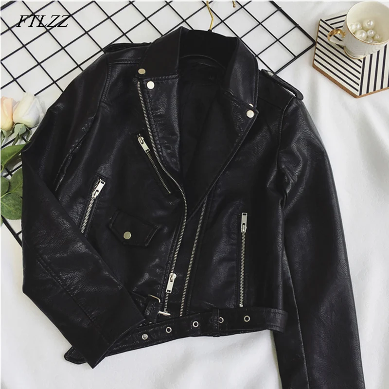 FTLZZ New Women Pu Leather Jacket Fashion Bright Color Black Motor Coats Short Faux Leather Biker Jackets Coat Female
FTLZZ New Women Pu Leather Jacket Fashion Bright Color Black Motor Coats Short Faux Leather Biker Jackets Coat Female