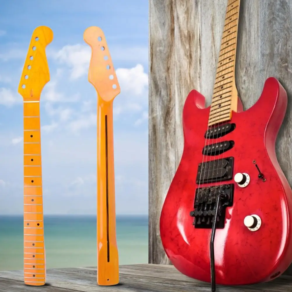 22 Fret Yellow Gloss Maple Guitar Neck Maple Fingerboard with Dot for ST FD Electric Guitar Replacement
22 Fret Yellow Gloss Maple Guitar Neck Maple Fingerboard with Dot for ST FD Electric Guitar Replacement