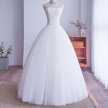 Holievery Strapless Tulle Ball Gown Wedding Dresses with Lace 2020 Simple Floor Length Wedding Gowns suknia slubna
Holievery Strapless Tulle Ball Gown Wedding Dresses with Lace 2020 Simple Floor Length Wedding Gowns suknia slubna