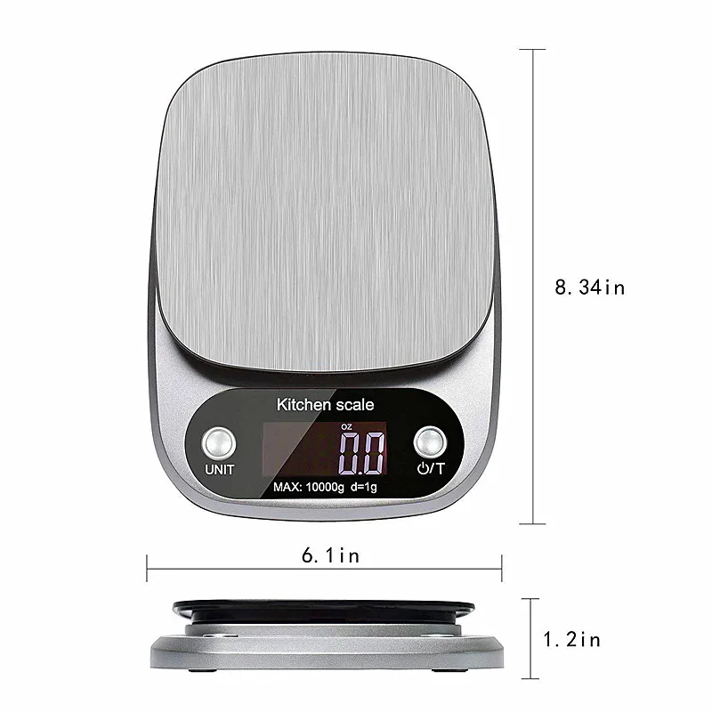 LCD Electronic Kitchen Scales Household Balance Cooking Measure Tool Stainless Steel Digital Weighing Food scale G OZ ML
LCD Electronic Kitchen Scales Household Balance Cooking Measure Tool Stainless Steel Digital Weighing Food scale G OZ ML