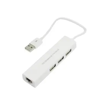 High Speed USB 2.0 to Network LAN Ethernet RJ45 Adapter Converter with 3 Port USB 2.0 HUB Adapter USB Hub for Windows 7/8
High Speed USB 2.0 to Network LAN Ethernet RJ45 Adapter Converter with 3 Port USB 2.0 HUB Adapter USB Hub for Windows 7/8