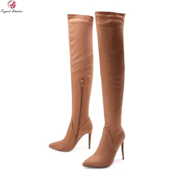 Newest Autumn Winter High Boots Cow Suede Over The Knee Women Boots Pointed Toe Thin Heels Boots Side ZIP Women Boots Size33-43
Newest Autumn Winter High Boots Cow Suede Over The Knee Women Boots Pointed Toe Thin Heels Boots Side ZIP Women Boots Size33-43