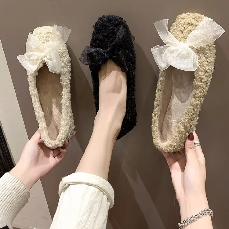 Online Celebrity Single Shoes Women's 2019 Autumn New Style Korean-style Fashion Ribbon Bow Fluffy Shoes Versatile Square Head F 
Online Celebrity Single Shoes Women's 2019 Autumn New Style Korean-style Fashion Ribbon Bow Fluffy Shoes Versatile Square Head F