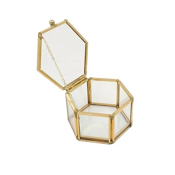 Hexagon Transparent Glass Ring Box Wedding Ring Box Geometric Clear Glass Jewelry Box Jewelry Organizer Holder Tabletop Containe 
Hexagon Transparent Glass Ring Box Wedding Ring Box Geometric Clear Glass Jewelry Box Jewelry Organizer Holder Tabletop Containe
