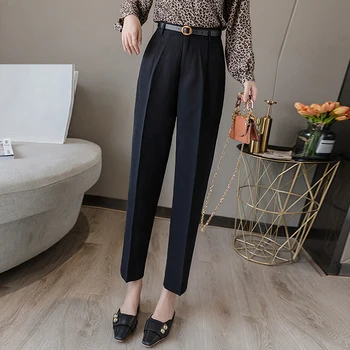 New Women Spring Summer Women Pants High Waist Loose Formal Elegant Office Lady Ankle-Length With Belt Pants 
New Women Spring Summer Women Pants High Waist Loose Formal Elegant Office Lady Ankle-Length With Belt Pants