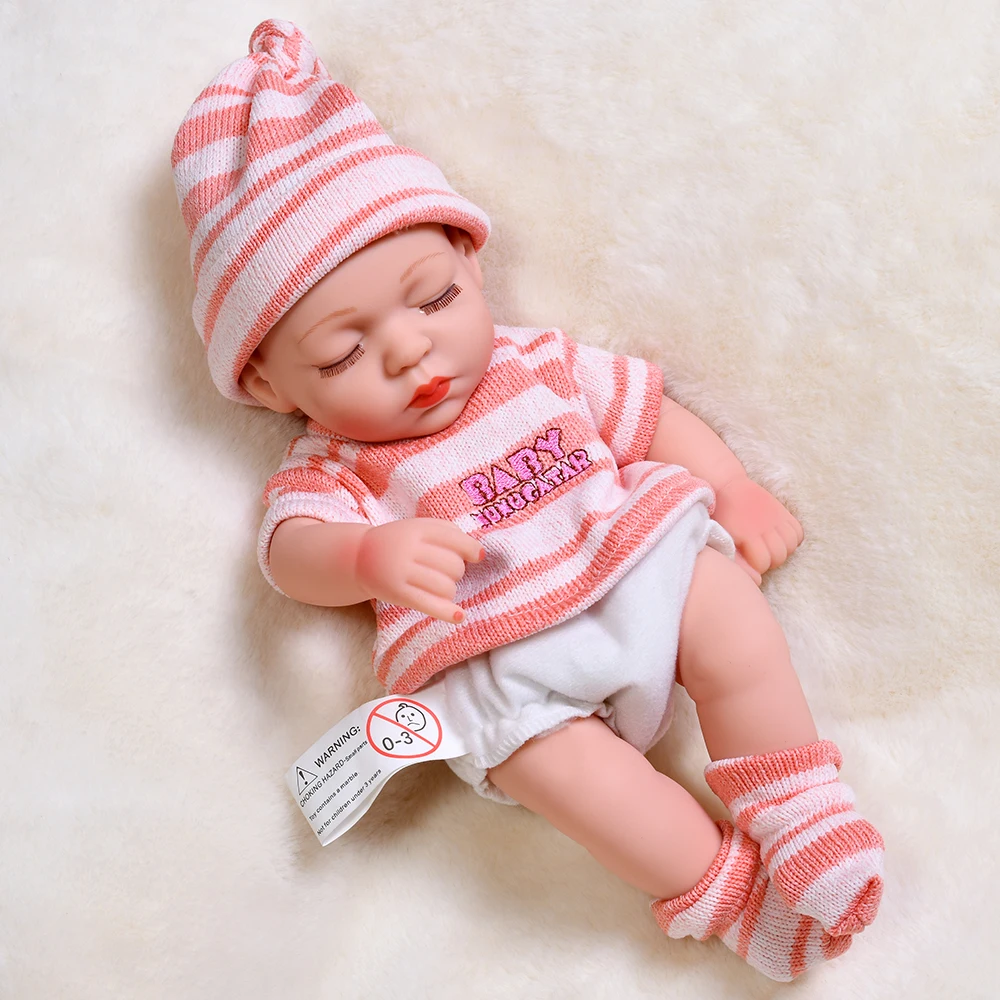 The road to happiness Store】30cm Waterproof Sleeping Dolls Reborn