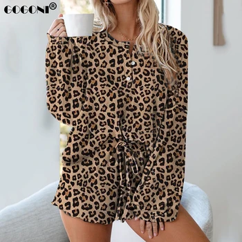 GOGONI Women Pajama Sets Leopard Tie-dye Clothes Summer Women Sleepwear Fashion S-2XL Printing Clothes For Women Sets Sweet
GOGONI Women Pajama Sets Leopard Tie-dye Clothes Summer Women Sleepwear Fashion S-2XL Printing Clothes For Women Sets Sweet