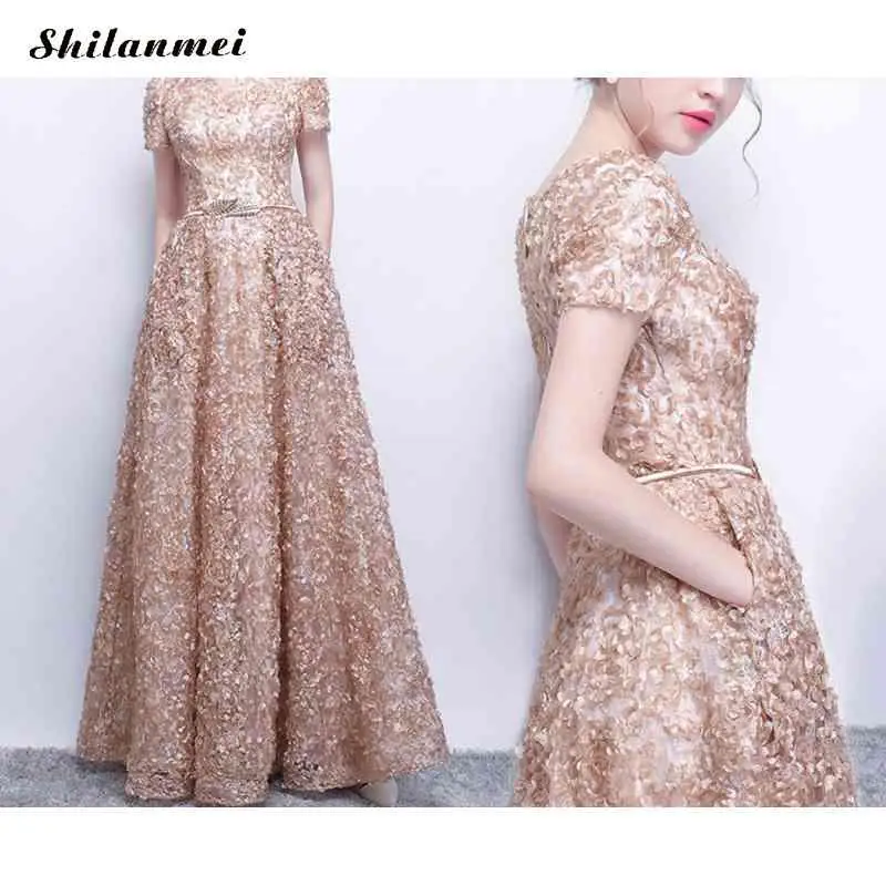 Shining Gold Evening Party Dress Women Short Sleeve Floor-Length Dresses Elegant Slim Ball Gowns Dresses Vintage Vestidos 2xl
Shining Gold Evening Party Dress Women Short Sleeve Floor-Length Dresses Elegant Slim Ball Gowns Dresses Vintage Vestidos 2xl