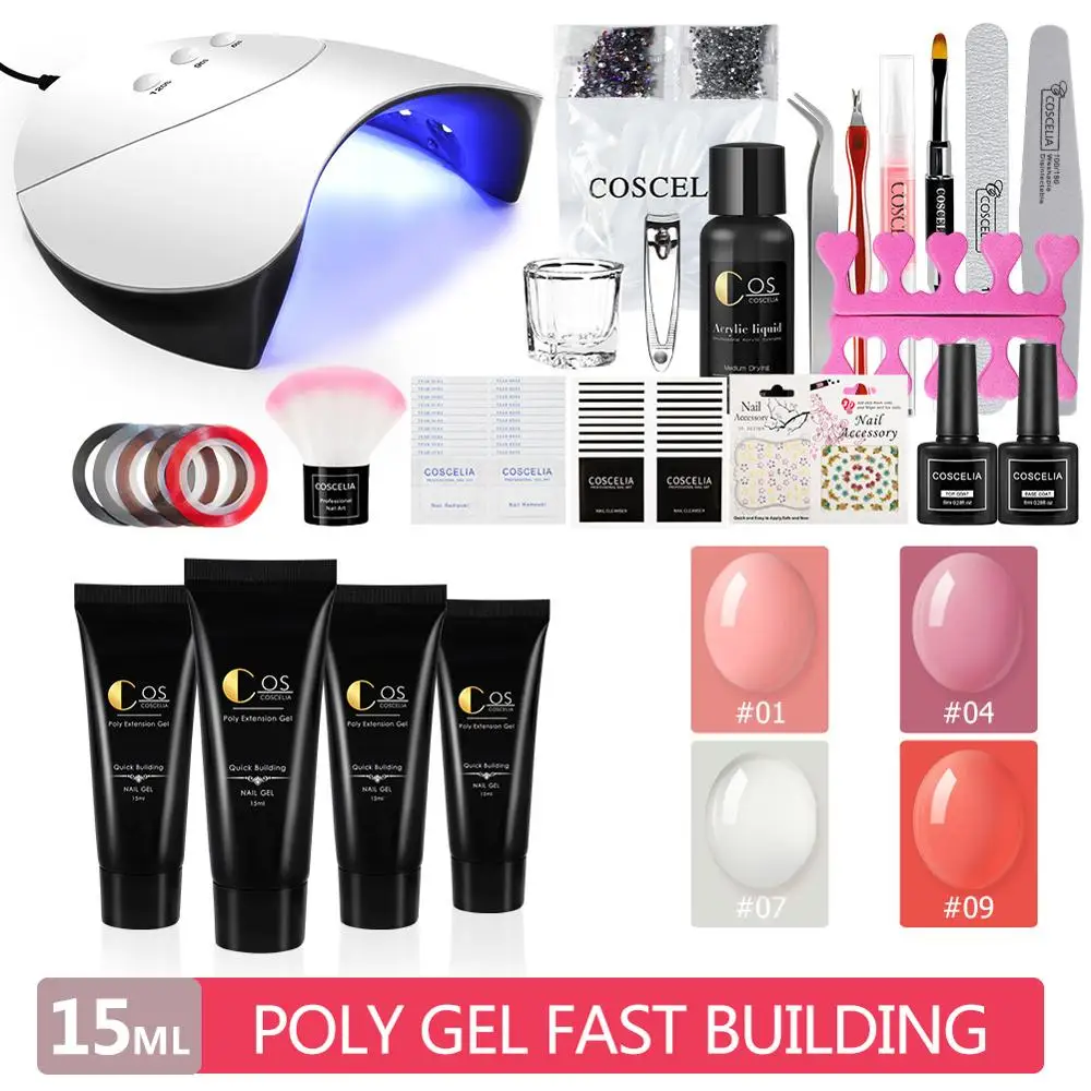 COSCELIA 36W Nail Set UV LED Lamp Dryer Nail Gel Polish Kit Soak Off Manicure set Lasting Gel Nail Polish Kit For Nail Art Tools
COSCELIA 36W Nail Set UV LED Lamp Dryer Nail Gel Polish Kit Soak Off Manicure set Lasting Gel Nail Polish Kit For Nail Art Tools