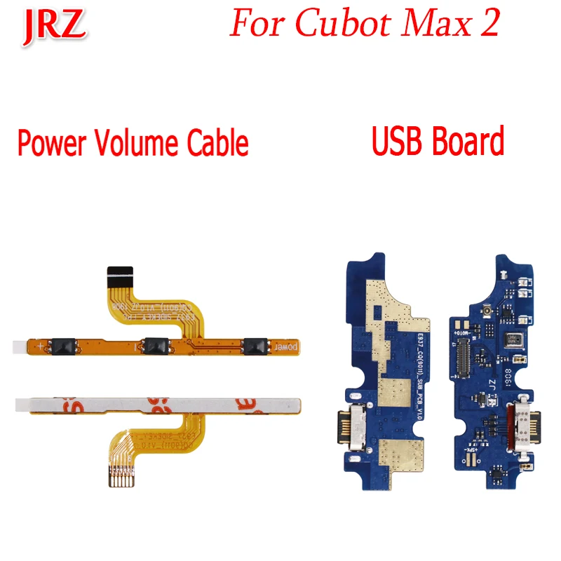 JRZ для Cubot Max 2 USB плата с зарядным портом гибкий кабель кнопками громкости и