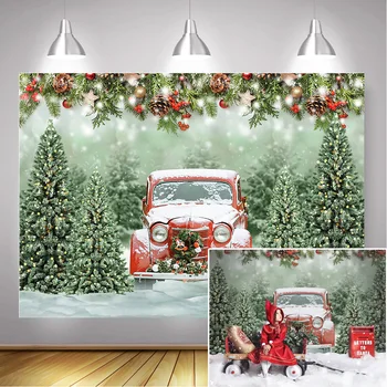 Winter Merry Christmas Photography Backdrop Snow Red Truck Christmas Trees Background Bells Family Party Video Props Photocall
Winter Merry Christmas Photography Backdrop Snow Red Truck Christmas Trees Background Bells Family Party Video Props Photocall