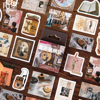 46pcs/Pack Cute Retro Screening Room Decorative Sticker Computer Notebook Decor Stick Lable School Student Stationery Kids Gift
46pcs/Pack Cute Retro Screening Room Decorative Sticker Computer Notebook Decor Stick Lable School Student Stationery Kids Gift