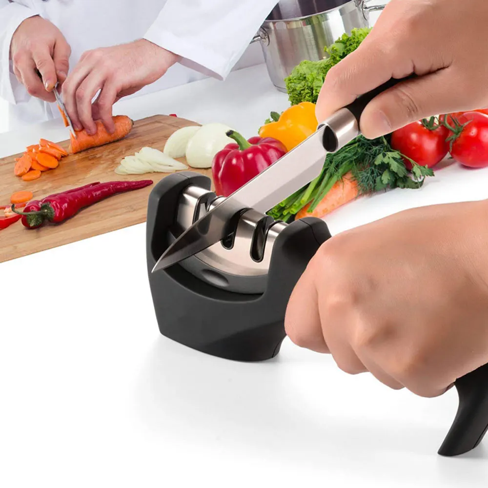 3 Stages Professional Knife Sharpener Grinder Kitchen Sharpening Stone Tungsten Steel and Ceramic Kitchen Knives Accessories
3 Stages Professional Knife Sharpener Grinder Kitchen Sharpening Stone Tungsten Steel and Ceramic Kitchen Knives Accessories
