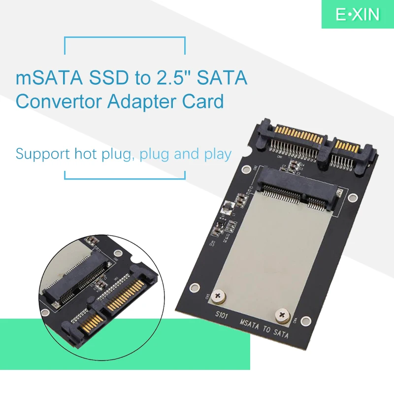 Universal mSATA Mini SSD to 2.5 inch SATA 22-Pin Converter Adapter card for Windows2000/XP/7/8/10/Vista Linux Mac 10 OS New
Universal mSATA Mini SSD to 2.5 inch SATA 22-Pin Converter Adapter card for Windows2000/XP/7/8/10/Vista Linux Mac 10 OS New