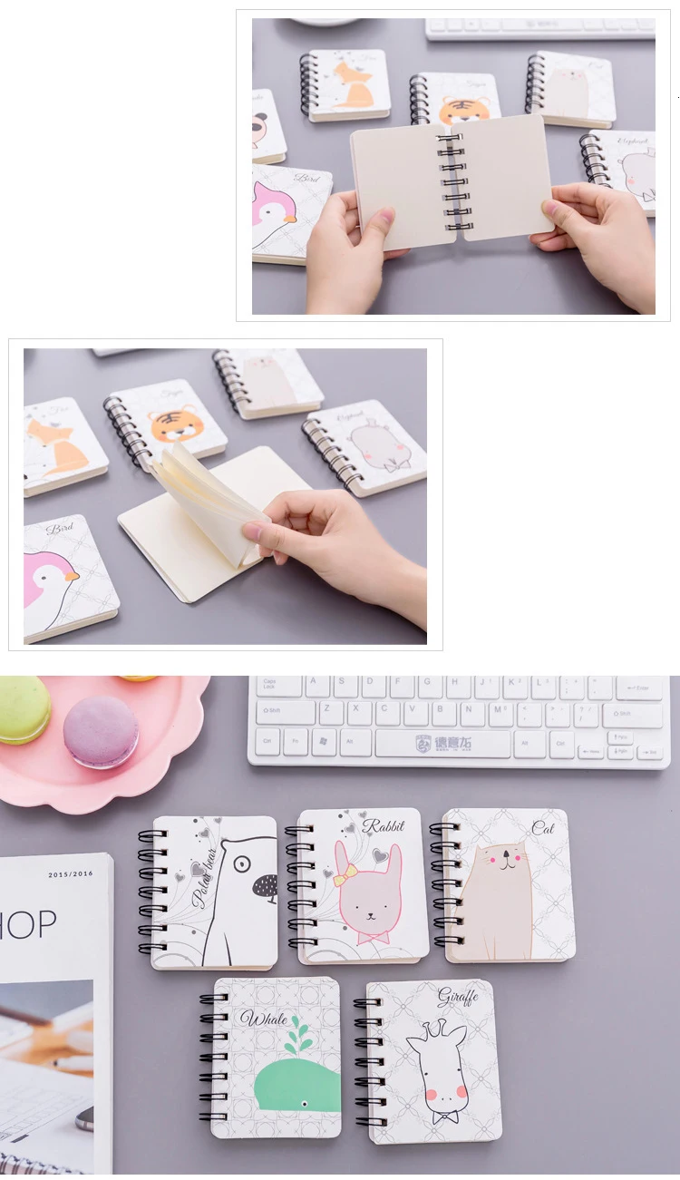 Generic 1PC Kawaii Mini Diary Coil Book Cute Sketchbook Notebooks