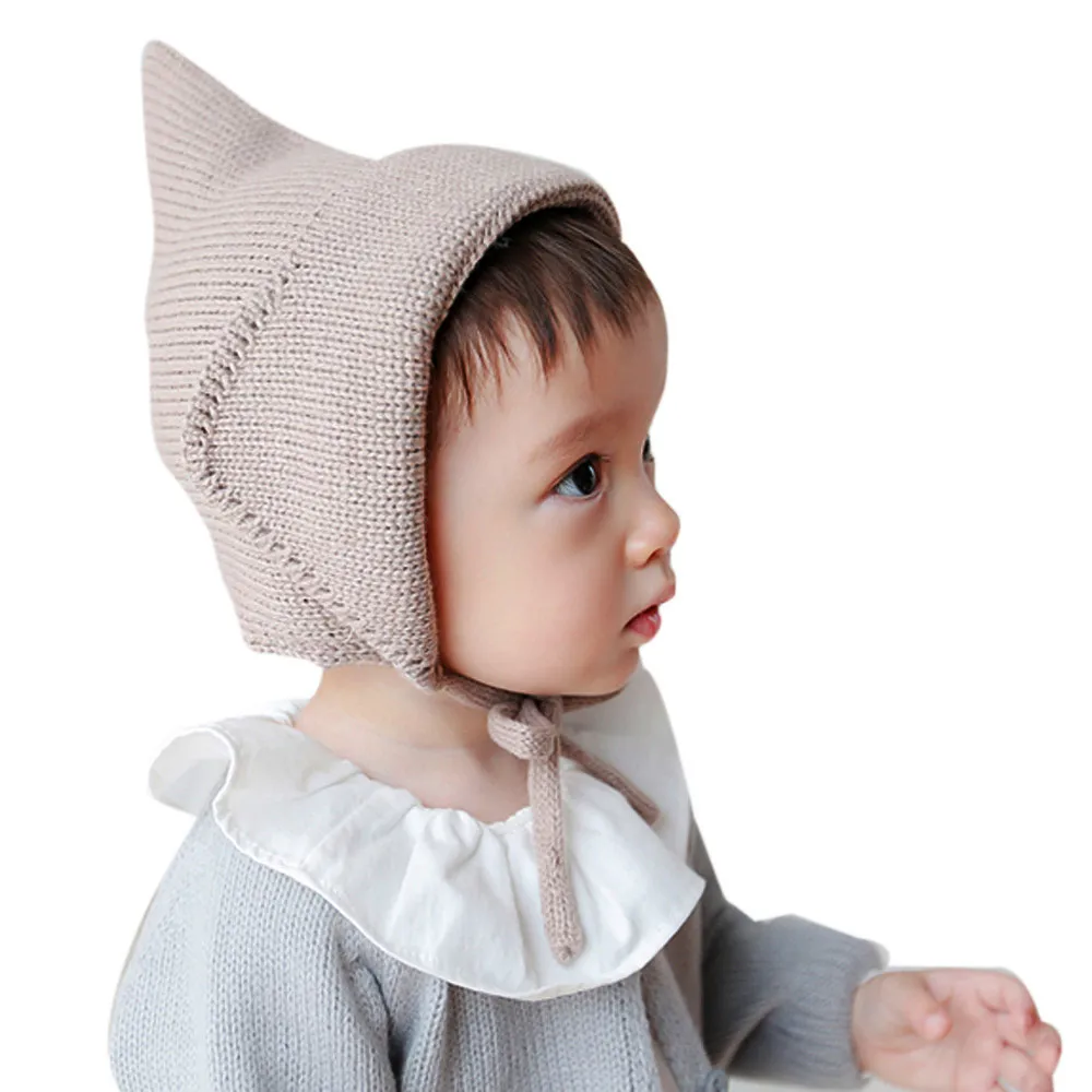 Unisex baby cap cute baby cap toddler cap knitted warm child autumn and winter hat newborn photography accessories