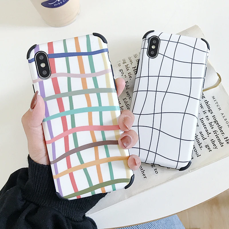 LOVECOM Abstract Line Grid Shockproof Phone Case For iPhone XR X XS Max 7 8 Plus Soft IMD Safety Corner Protect Phone Back Cover
LOVECOM Abstract Line Grid Shockproof Phone Case For iPhone XR X XS Max 7 8 Plus Soft IMD Safety Corner Protect Phone Back Cover