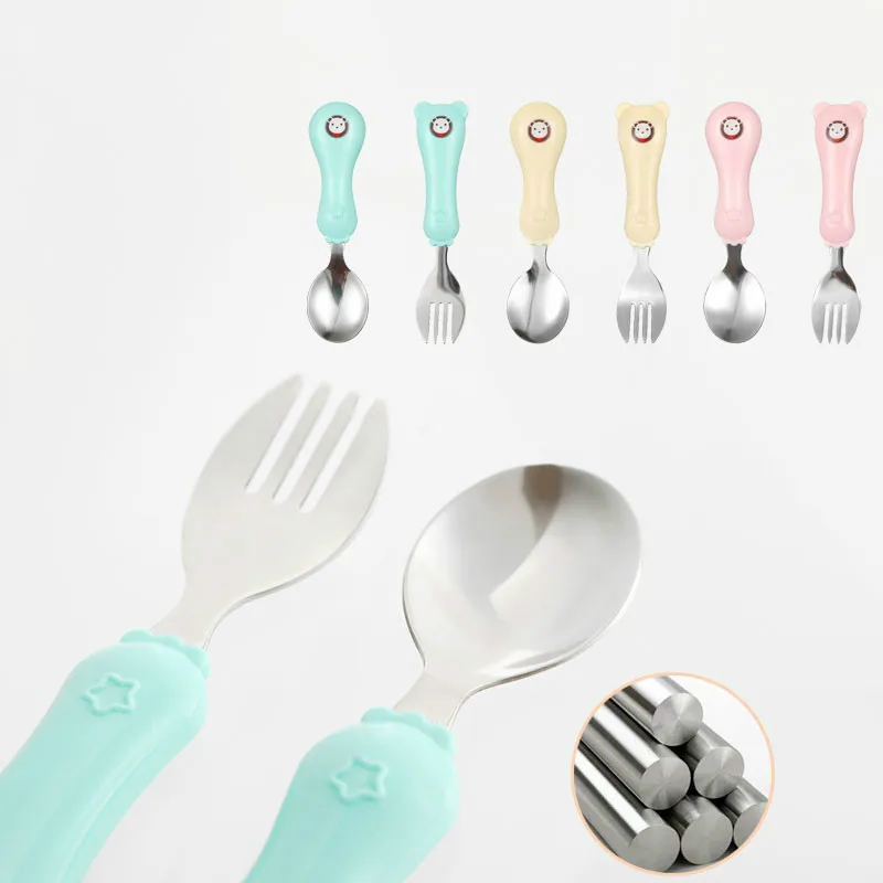 Baby Cartoon Bear Feeding Spoon Children Spoon Fork Set Stainless Steel Kids Eating Utensils Toddler Baby Flatware Accessories
Baby Cartoon Bear Feeding Spoon Children Spoon Fork Set Stainless Steel Kids Eating Utensils Toddler Baby Flatware Accessories