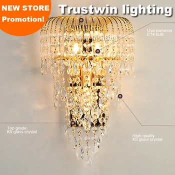 Big K9 Wall Luminaire Bracket Lamp Crysting Crystalline Chandelier Gold Crystal Vintage Wall Light Lamp Sconce LED Optional Iron
Big K9 Wall Luminaire Bracket Lamp Crysting Crystalline Chandelier Gold Crystal Vintage Wall Light Lamp Sconce LED Optional Iron