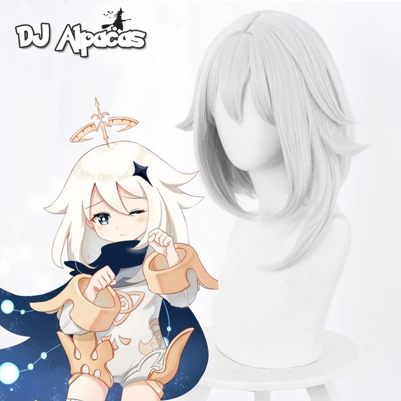 Genshin Impact Game Paimon Silver Gray Large Inner Buckle Cosplay Wig Anime Heat Resistant Synthetic Wig Free Wig Cap 
Genshin Impact Game Paimon Silver Gray Large Inner Buckle Cosplay Wig Anime Heat Resistant Synthetic Wig Free Wig Cap