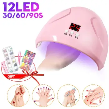 UV LED Nail Dryer Lamp 12LED 30/60/90s Timer Automatic Infrared Sensor Nail Gel Drying Polishing Machine Nail Art Tools
UV LED Nail Dryer Lamp 12LED 30/60/90s Timer Automatic Infrared Sensor Nail Gel Drying Polishing Machine Nail Art Tools