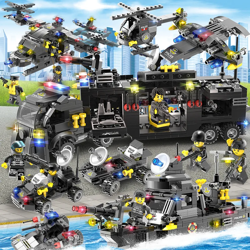Chenghai Toys Children Small Particles Military Police Series Building Assembled Toys
Chenghai Toys Children Small Particles Military Police Series Building Assembled Toys