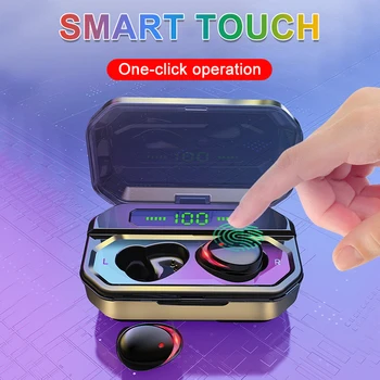 TWS Bluetooth 5.0 Wireless Earphones LED Power Display Noise cancelling Earbuds 6D Stereo Sound Sport Headsets With Microphone
TWS Bluetooth 5.0 Wireless Earphones LED Power Display Noise cancelling Earbuds 6D Stereo Sound Sport Headsets With Microphone