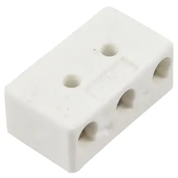 

2 Pcs 250V 30A 3W8H High Temperature Ceramic Connector Block White