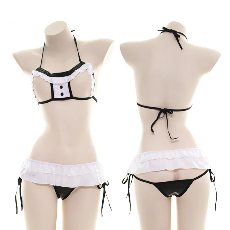 Sexy Maid Openwork Bikini Pajamas Japanese Three-Point Cute Lace Underwear Set Open Cup Bra Women Lingerie Set Exotic Apparel
Sexy Maid Openwork Bikini Pajamas Japanese Three-Point Cute Lace Underwear Set Open Cup Bra Women Lingerie Set Exotic Apparel