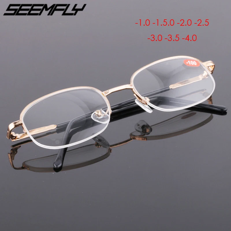 Seemfly -1 -1.5 -2 -2.5 -3 -3.5 -4 Finished Myopia Glasses Women Men Retro Metal Frame Square Students Myopia Eyeglasses Unisex
Seemfly -1 -1.5 -2 -2.5 -3 -3.5 -4 Finished Myopia Glasses Women Men Retro Metal Frame Square Students Myopia Eyeglasses Unisex